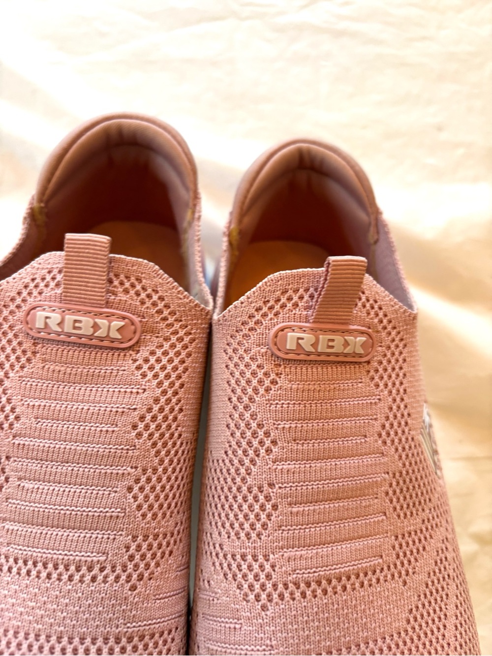 RBX Dusty Pink Live Life Active Slip-On Mesh Sneakers Breathable SZ 7.5 Worn 1X - Picture 9 of 15